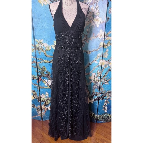 🙏🌺THIS DRESS HAS TO SELL!🙏🏻 Sz8 Sue Wong Noturne, black, beaded, evening gown - Picture 1 of 13